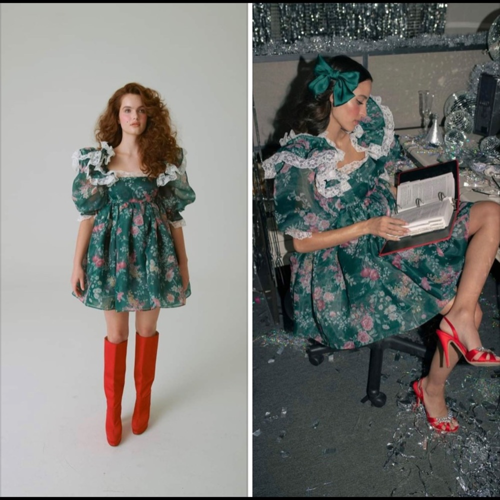 Green Gables Sugarfrill Puff Dress Selkie